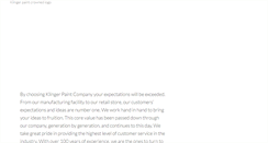 Desktop Screenshot of klingerpaint.com