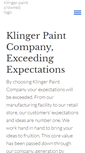Mobile Screenshot of klingerpaint.com